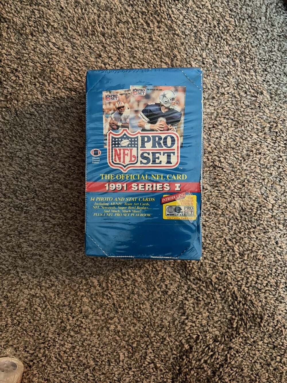 1991 Pro Set Football Series 1 Unopened Factory Sealed Wax Box – 36 Packs – ,